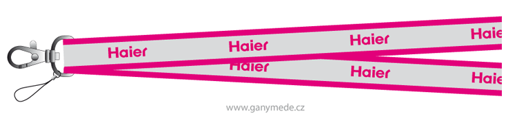 Lanyard s reflexním potiskem