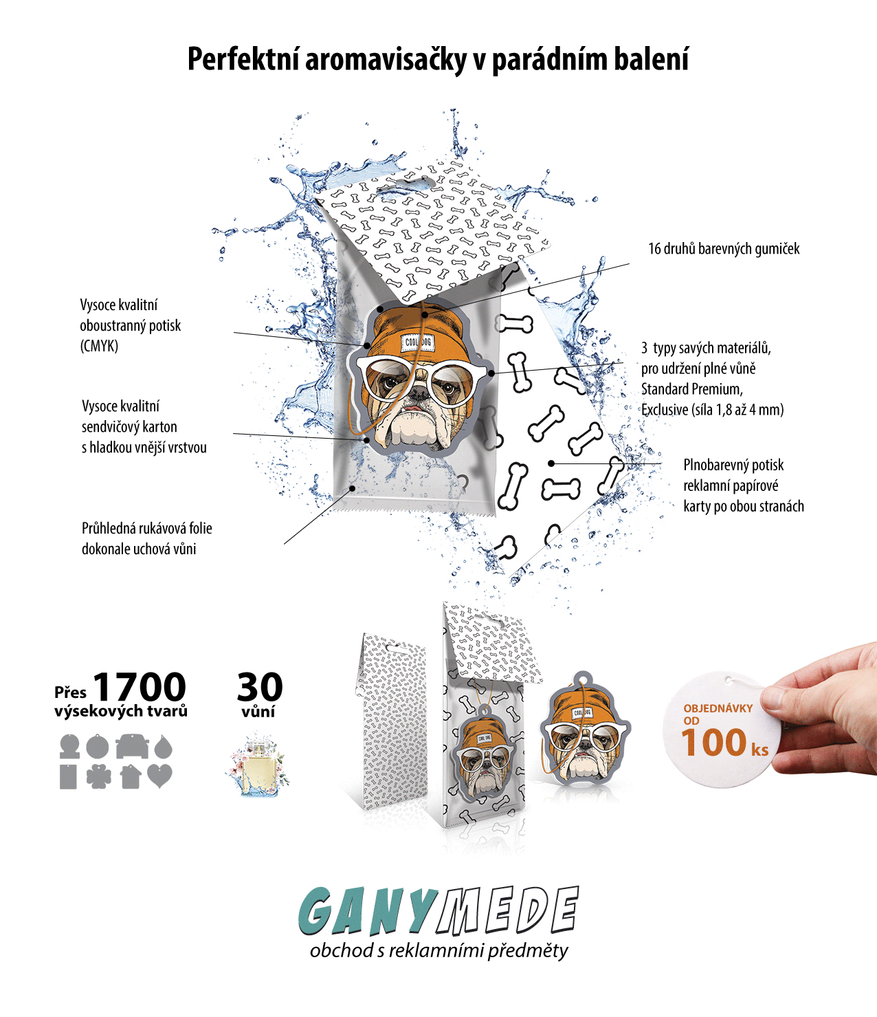 Aromavisačky s potiskem reklamní balení Aromavisačky s potiskem - reklamní balení